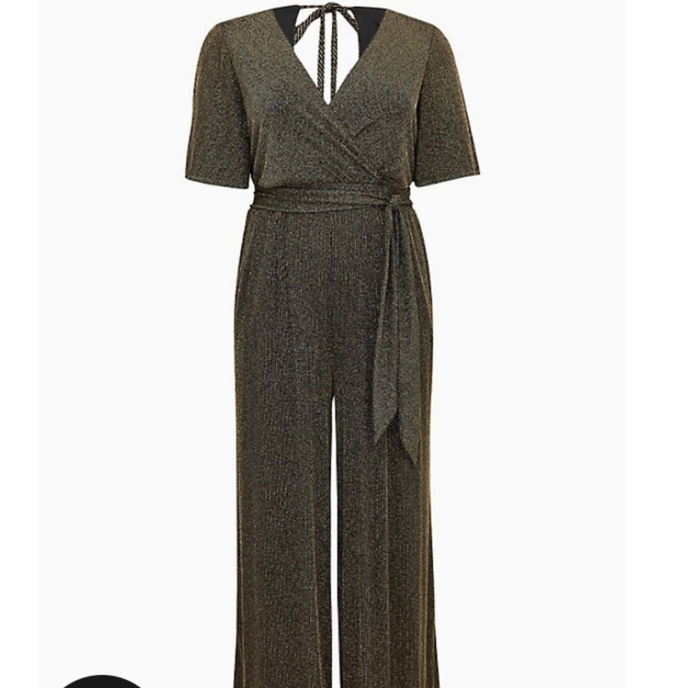 NWT Torrid Black and Gold Jumpsuit - Picture 5 of 7